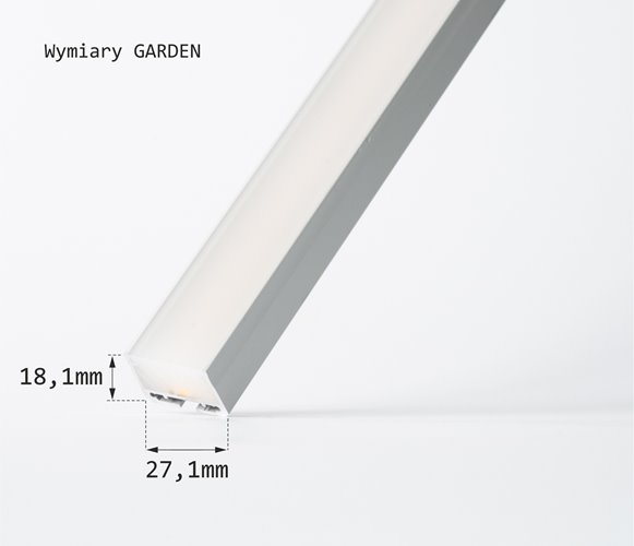 Oprawa liniowa LED IP68 Garden srebrna 3000K 1m