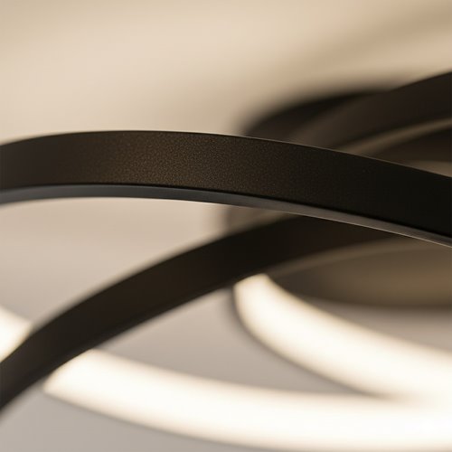 Lampa sufitowa LED okręgi Turner 32W czarna 4000K