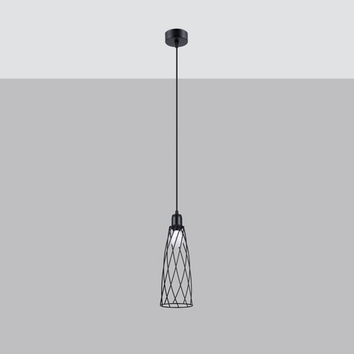 Lampa wisząca pojedyncza SUBA 1xE27 czarna