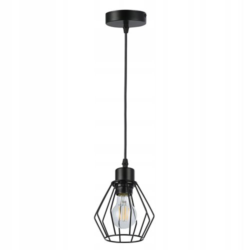 Lampa wisząca 1xE27 Otis druciana czarna