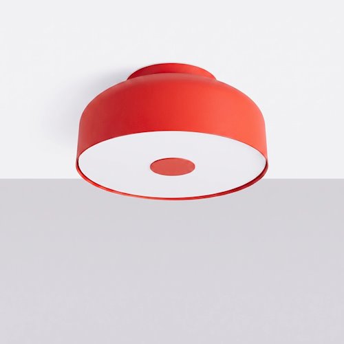 Lampa sufitowa okrągła Omiq 4xE27 czerwona