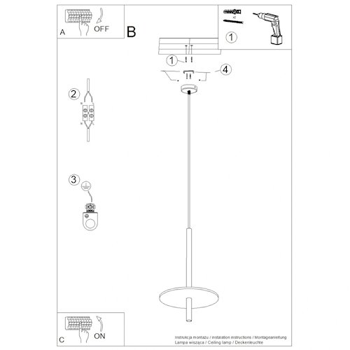 Lampa wisząca filcowa Feltro 1xG9 czarno-beżowa
