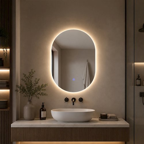 Lustro z podświetleniem LED 50x70cm Belissa 16W 3CCT