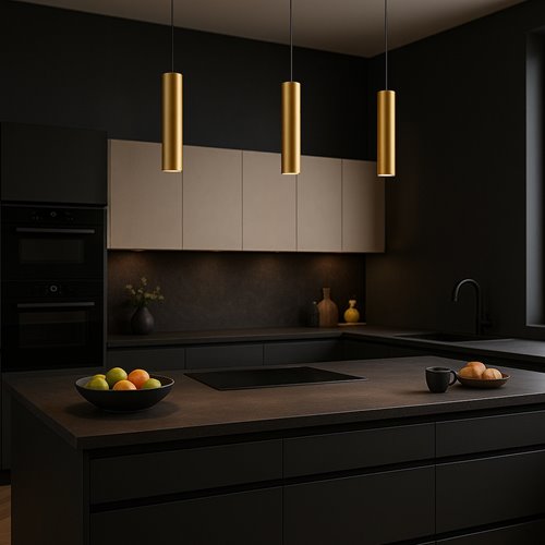 Lampa wisząca złoty cylinder Genesis 1xGU10