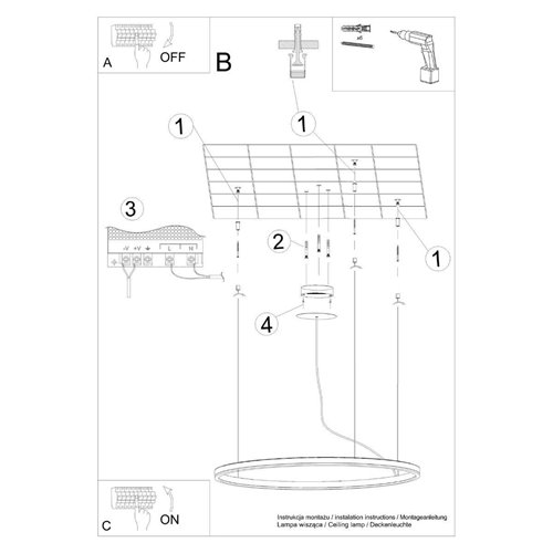 Żyrandol okrągły LED ODA 80 cm czarny 3000K