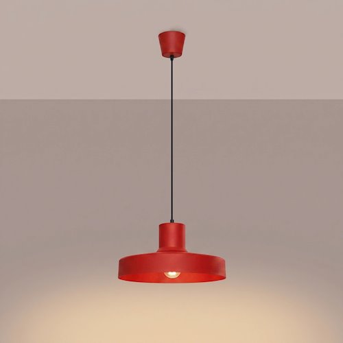 Lampa wisząca klasyczna Bilo 1xE27 czerwona