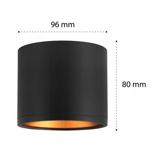 tuba led gx53 czarna