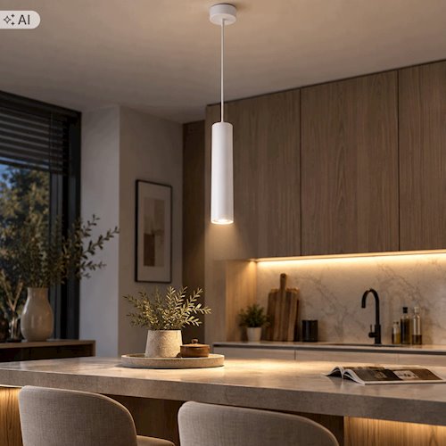 Lampa szynowa wisząca Axen 1-fazowa GU10 biała