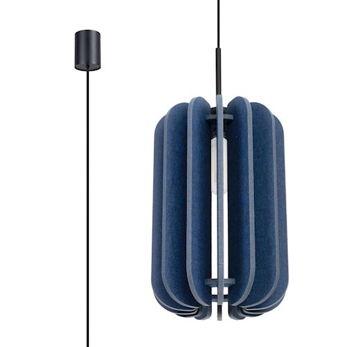 Lampa wisząca filcowa Mula 27 cm 1xE27 granatowa