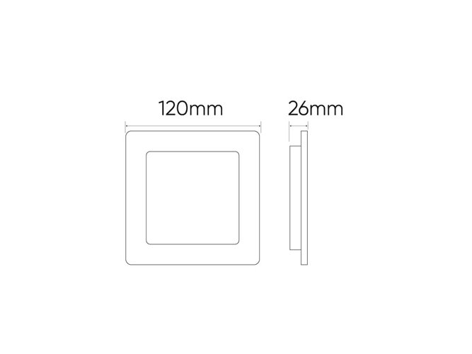 Panel LED Downlight MOLLY 9W 900lm 4000K kwadrat