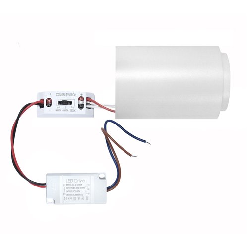 Tuba sufitowa LED Box CCT IP44 8W 680lm okrągła biała