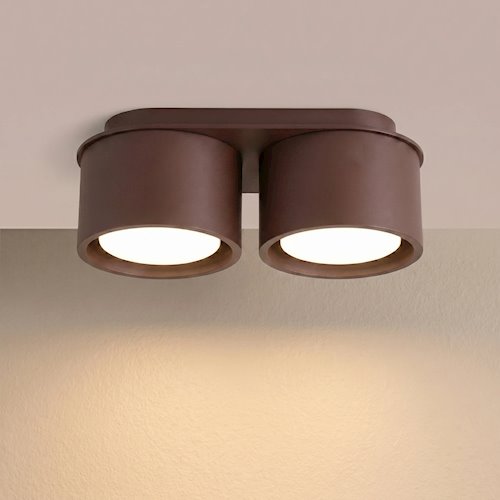 Lampa sufitowa podwójna tuba Modo 2xGx53 brązowy