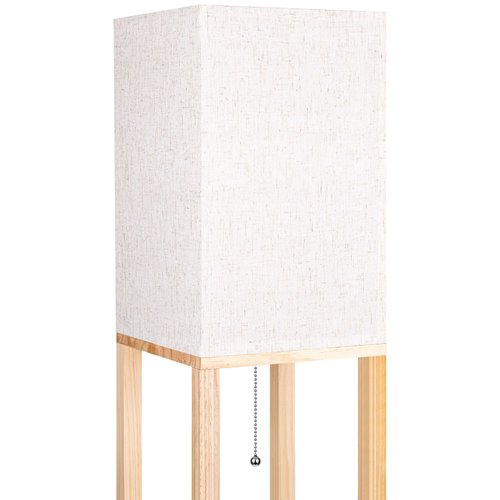 Lampa stojąca Square 1xE27 160cm drewniana