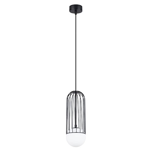 Lampa wisząca kula z dekoracją Brina 1xG9 czarna