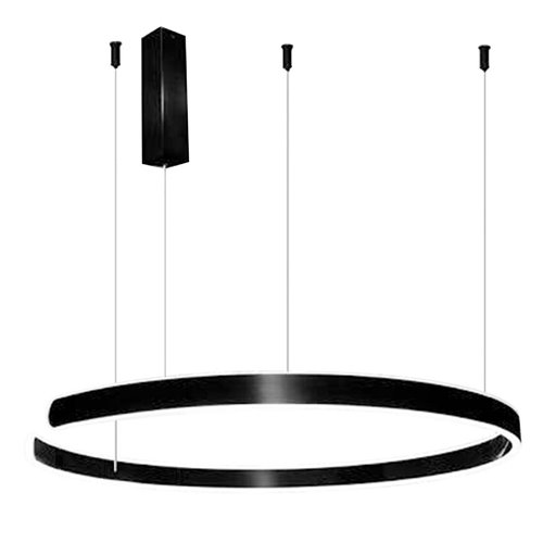 Lampa wisząca LED okrąg Elegance Czarna 88W z pilotem