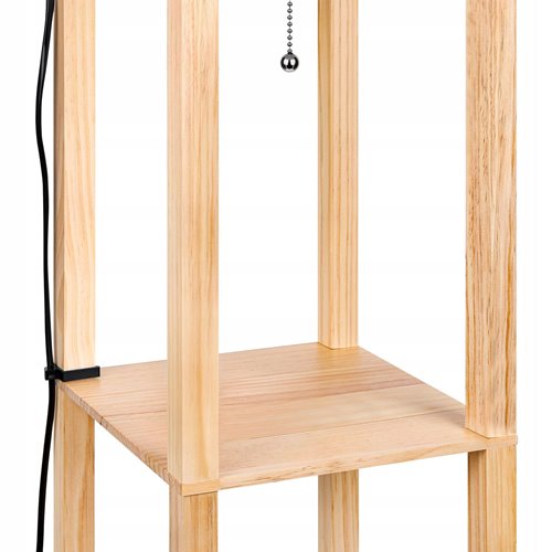 Lampa stojąca Square 1xE27 160cm drewniana