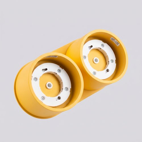 Lampa sufitowa podwójna tuba Modo 2xGx53 żółta