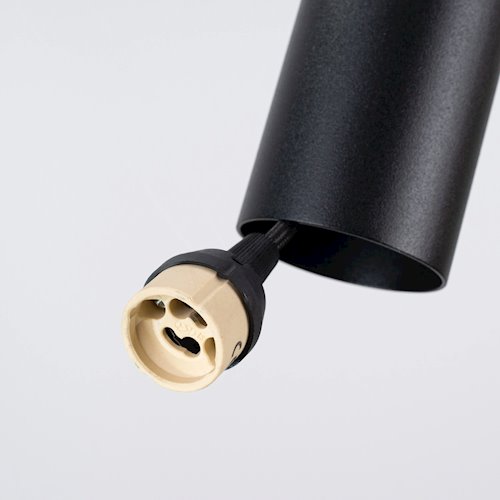 Lampa wisząca filcowa Pelta 1xGU10 czarno-żółta
