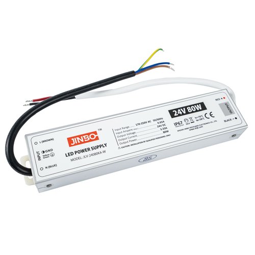 Zasilacz LED 24V IP67 wodoodporny 80W 3,33A 5 lat gw.