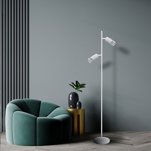 Lampa podłogowa Vertical 150cm 2xGU10 biała