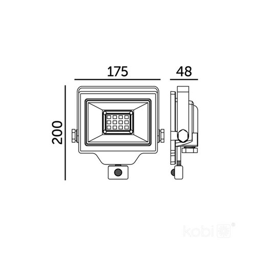 Naświetlacz LED z czujnikiem 50W Delyo 4250lm Neutralny