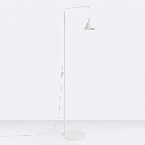 Lampa podłogowa ze stożkowym kloszem Nox 1xE14 biała