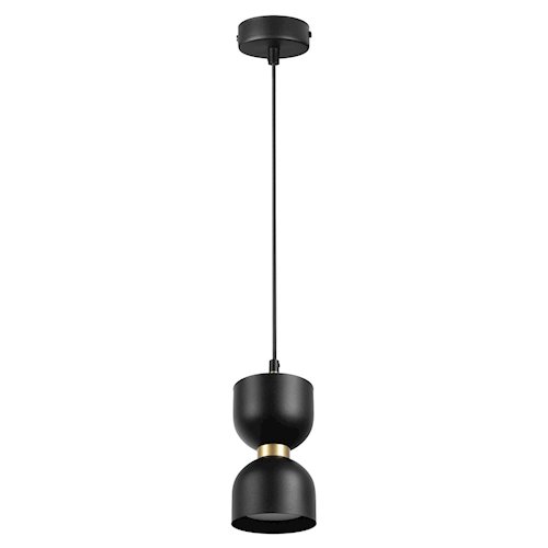 Lampa wisząca klepsydra Kai GX53 czarno-złota