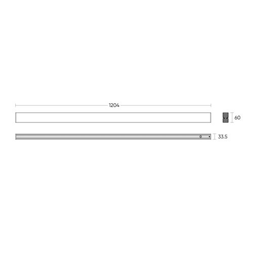 Lampa liniowa LED Execuline czarna 30W 3750lm 120cm 4000K