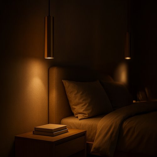 Lampa wisząca złoty cylinder Genesis 1xGU10