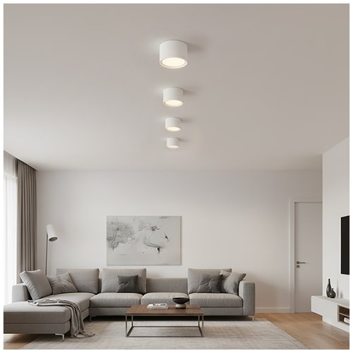 Lampa natynkowa okrągła 85x50mm GX53 biała
