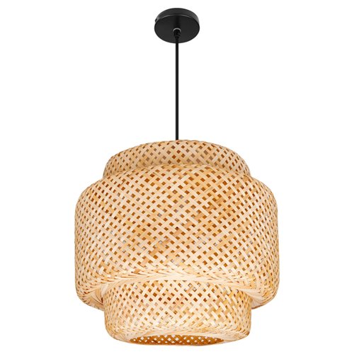 Lampa wisząca Boho 1xE27 dekoracyjna bambus 40cm