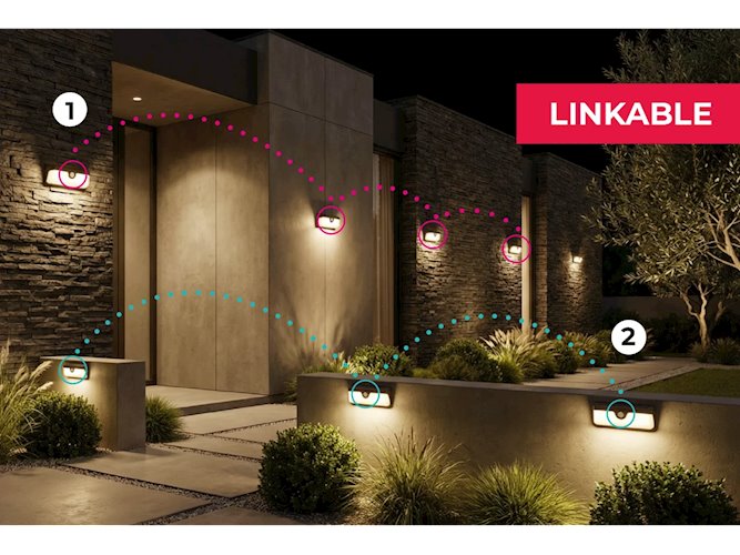 Naświetlacz solarny LED 2W 230lm IP44 - biała zimna