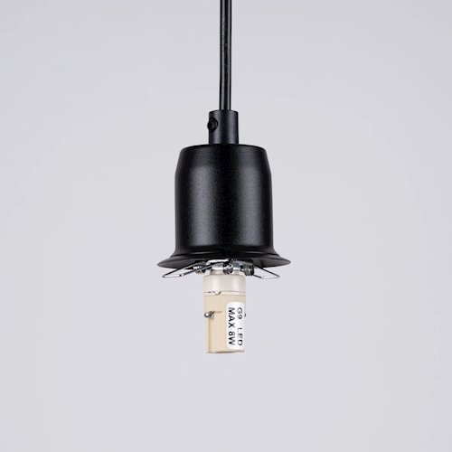 Lampa wisząca nowoczesna kula Hyperion 1xG9 czarna
