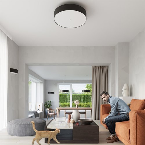 Lampa wisząca SKALA okrągła 100 cm 6xE27 czarna