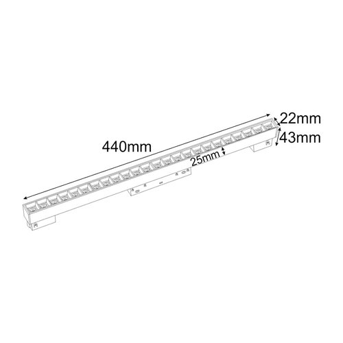 Lampa magnetyczna Point Osram 5Y biała 24W 44cm 4000K