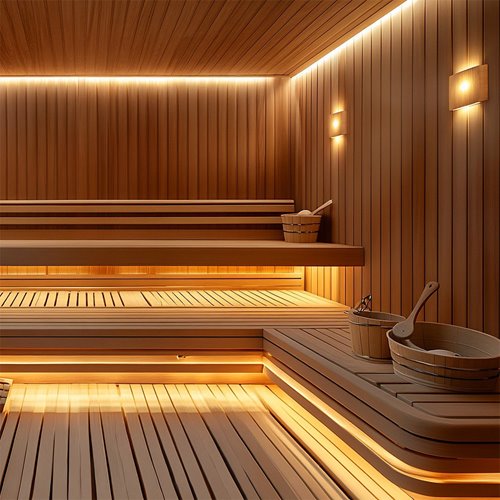 Taśma LED 24V COB IP68 Sauna Line 10W 480 LED Ciepła 5m