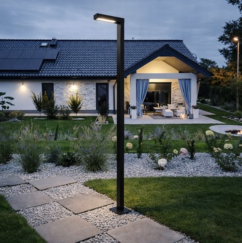 Latarnia ogrodowa LED 30W Posti 250cm 4200lm 90° 4000K czarna