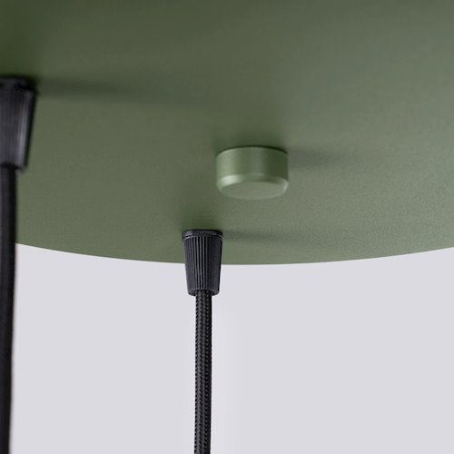 Lampa wisząca potrójna Estria 3xE14 beżowa/zielona oliwka