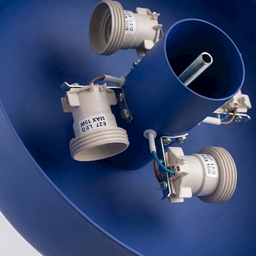 Lampa sufitowa okrągła Omiq 4xE27 ultramarynowa