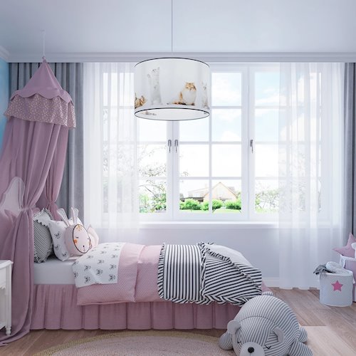 Lampa wisząca dziecięca Kitty 30 1xE27 wielokolorowa