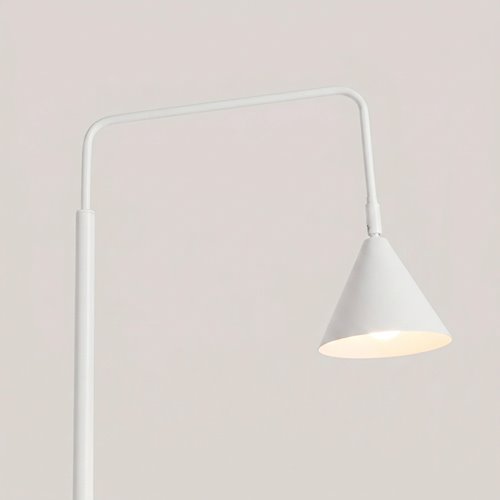 Lampa podłogowa ze stożkowym kloszem Nox 1xE14 biała
