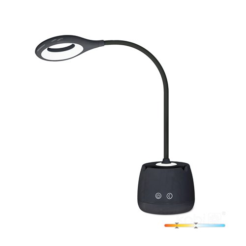 Lampka biurkowa LED 5W z koszykiem 1200mAh czarna