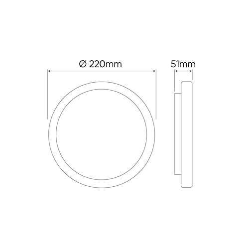 Plafon LED z czujnikiem IP54 okrągły Action 18W 3000K