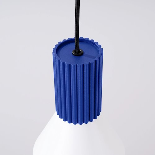 Lampa wisząca loftowa Estria 1xE14 biało-ultramarynowa