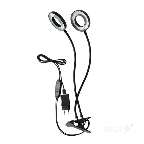 Lampa LED podwójna z klipsem do uprawy roślin 8W