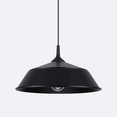 Lampa wisząca z okrągłym kloszem Frika 1xE27 czarna