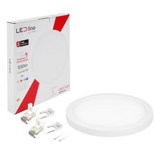 Panel LED okrągły Easy Flex 18W CCT z czujnikiem biały