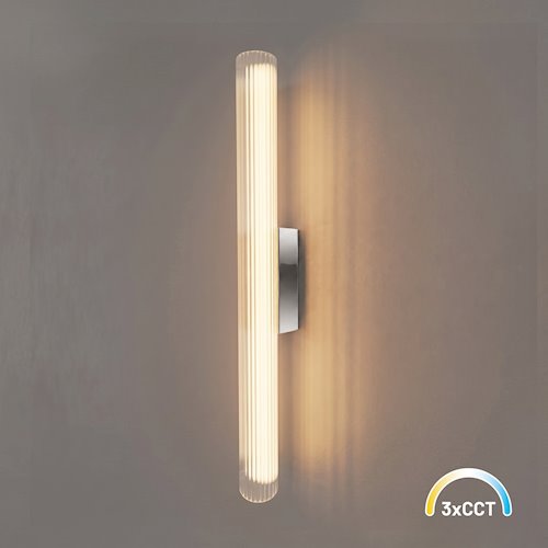 Kinkiet ścienny liniowy LED 11W 3CCT 60cm akryl chrom
