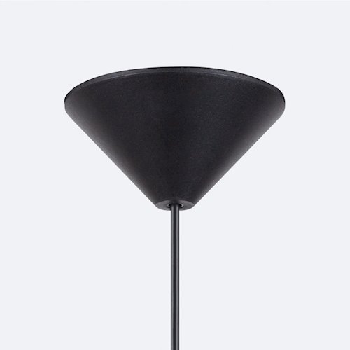 Lampa wisząca z okrągłym kloszem Gina 1xE27 czarna