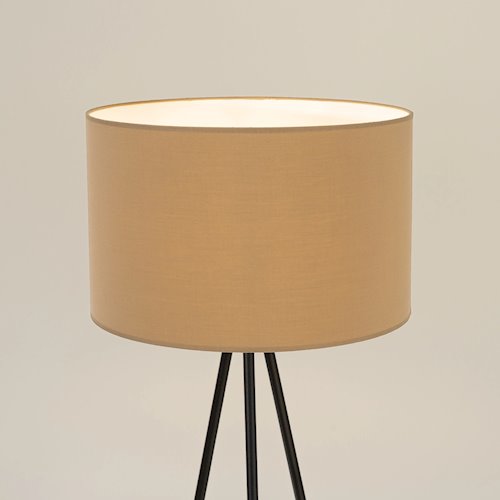 Lampa podłogowa z abażurem Nevia 1xE27 taupe
